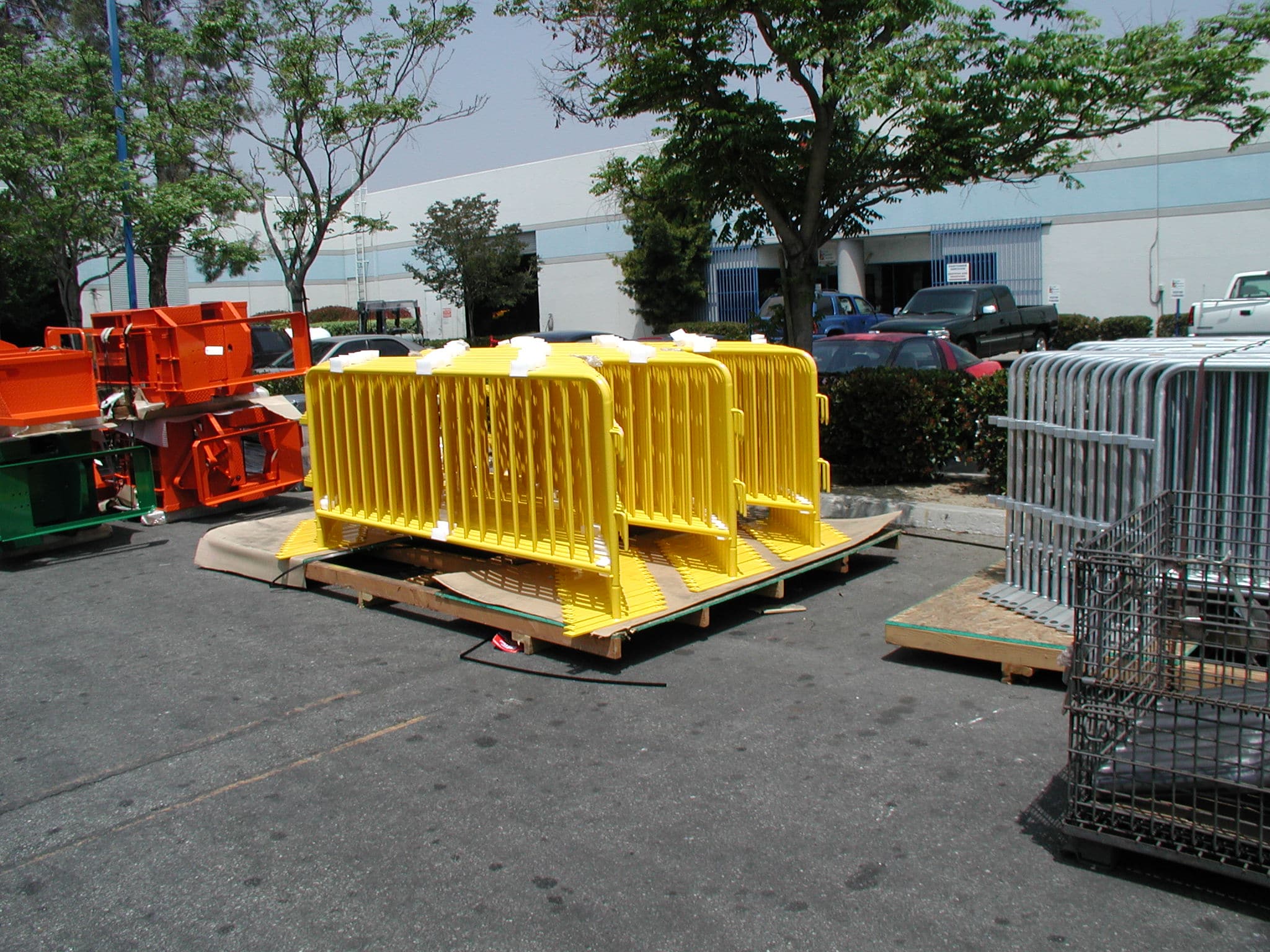 Yellow Steel Barriers