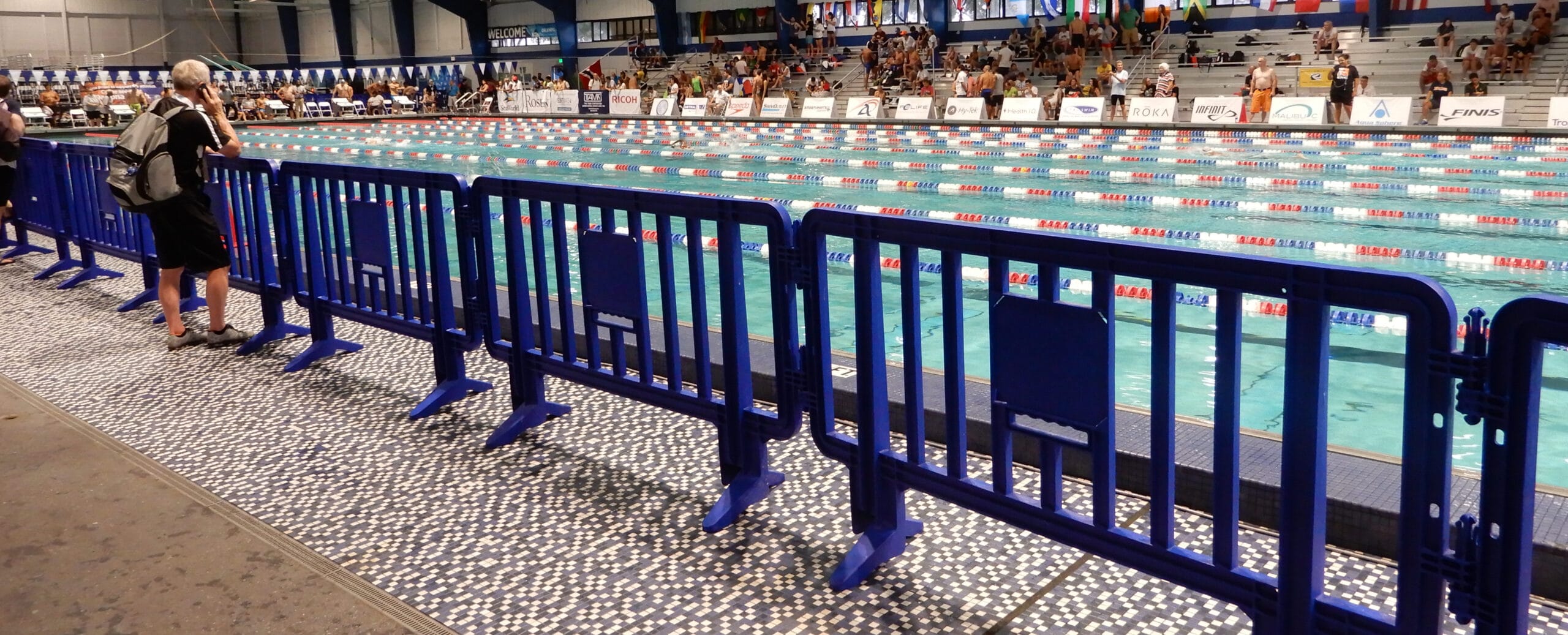 Plastic Barriers around a pool