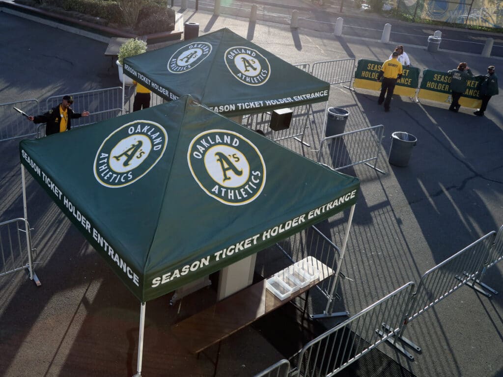 Crowd Management - Steel Barriers At Oakland Athletics Stadium