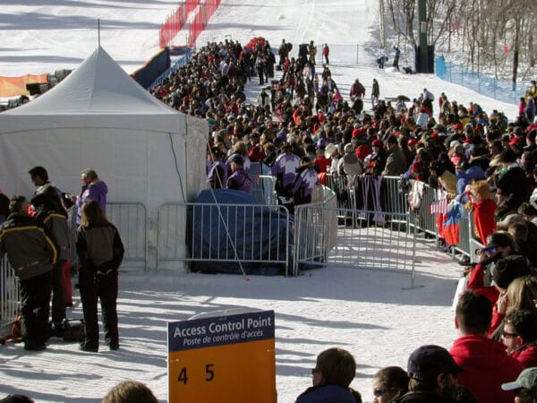 Crowd Management - Steel Barriers at Ski Resort