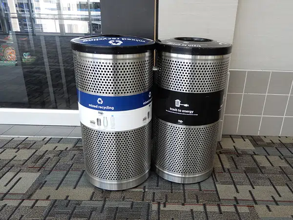 Commercial Trash Cans in Retail Space
