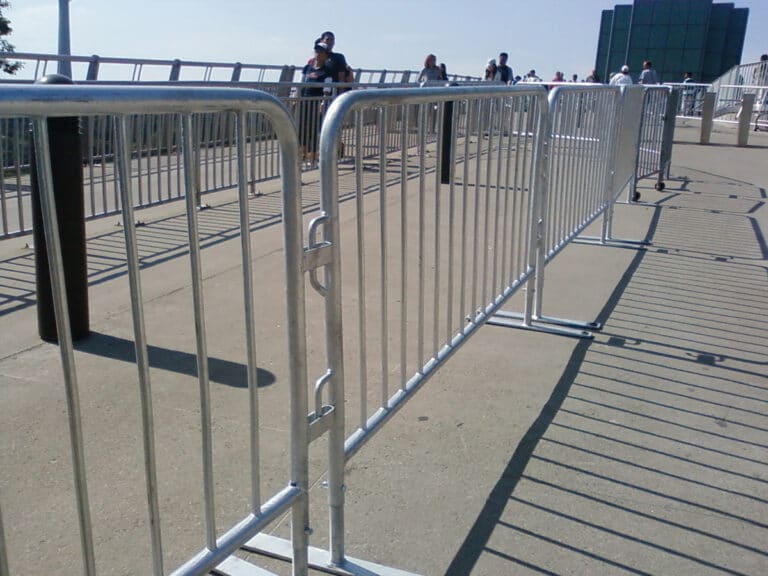 Steel Barriers On Road