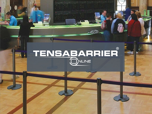 Tensabarrier Stanchion Retractable Belt Barrier Line Management System