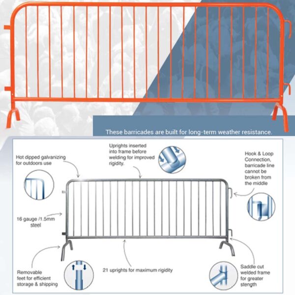 Kroma Economy Steel Barricade Specs