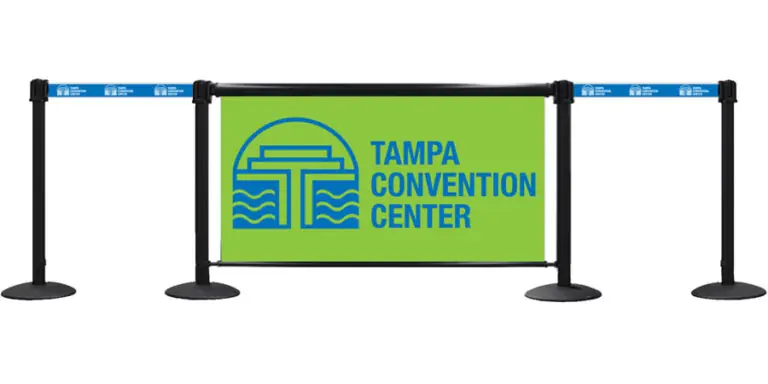 Tampa Convention Center Qbanner and Belt 3D Mockup