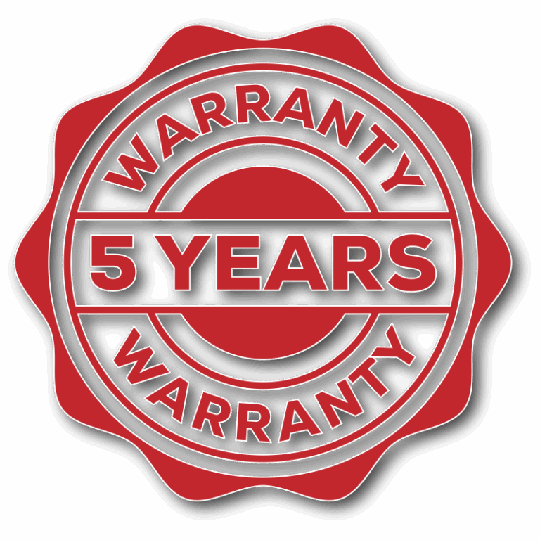 5 Year Warranty Badge